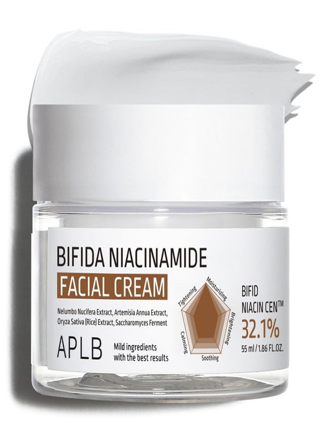 APLB Bifida Niacinamide Facial Cream | BIFID NIACIN CEN™ 32.1% 1.86 FL.OZ/Korean Skincare, Antioxidant, Elasticity care, Sensitive skin, Wrinkle care, Revitalize for gentle and improve skin texture - Image 1